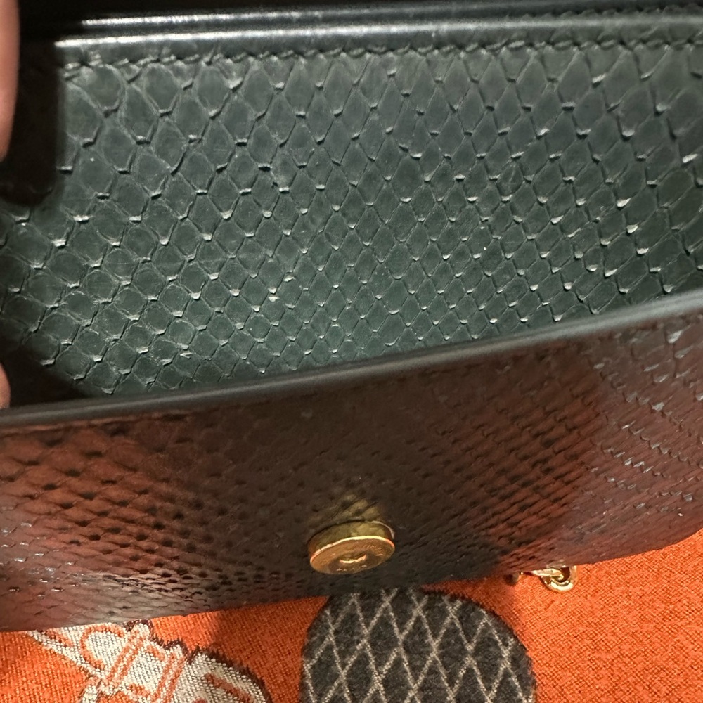 YVES SAINT LAURENT ❤️🌟 DEEP GREEN MEDIUM PYTHON … - image 11